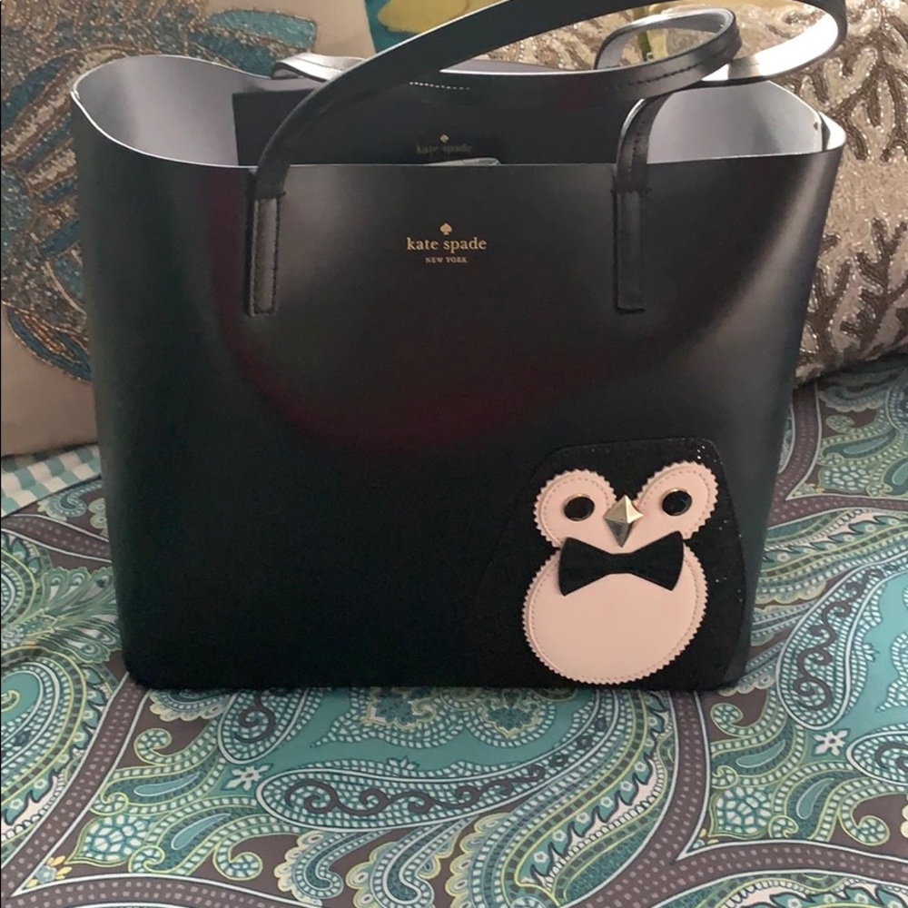 Kate Spade Penguin tote leather